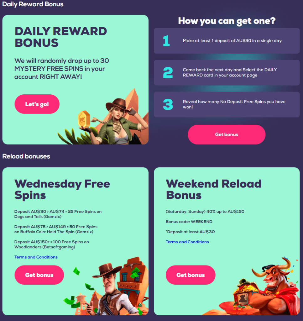 wild fortune bonuses