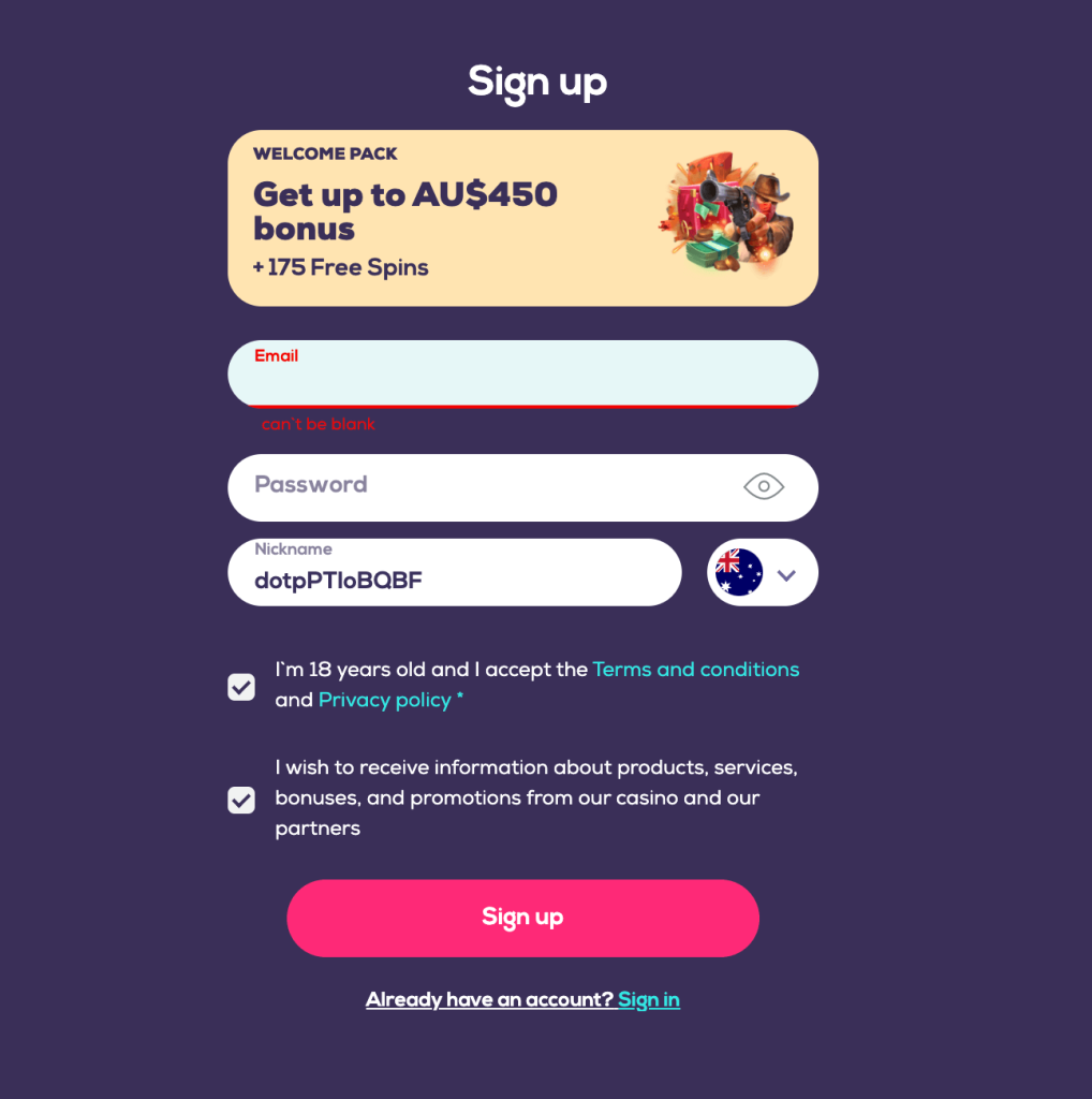 регистрация wild fortune