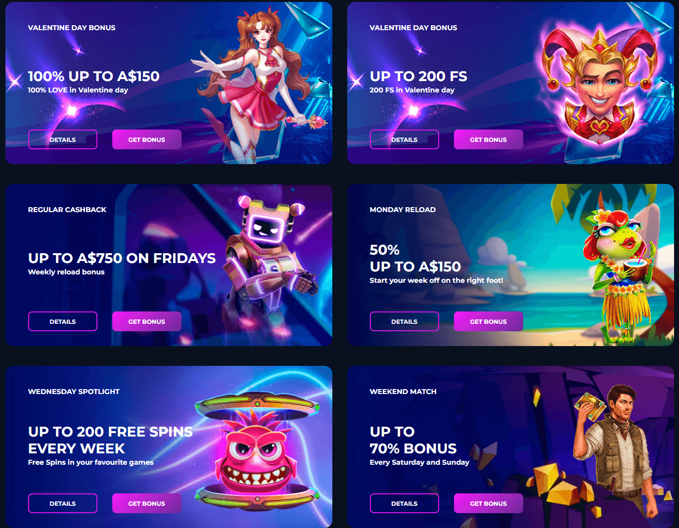 slots gallery regular bonuses